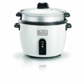Black+Decker 1.0L Non-Stick Rice Cooker With Glass Lid - RC1050-B5 
