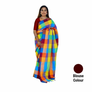 Cotton And Reyon Mixed Saree SR009