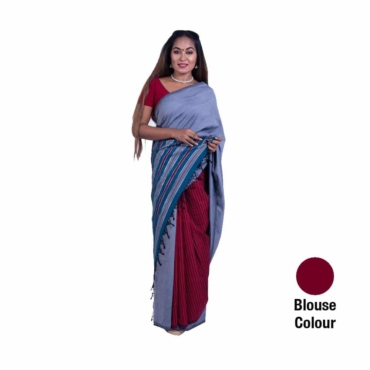 Cotton And Reyon Mixed Saree SR135