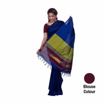 Rayon Saree Red and Green-R006